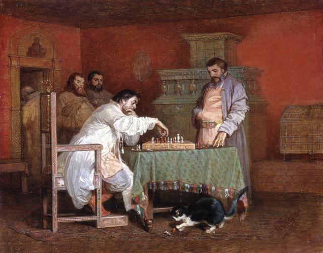 Шварц В.Г. Сцена из домашней жизни русских царей (Игра в шахматы). 1865
